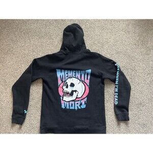 HVIII Brand Goods Hoodie Size XL Momento Mori Black Skull Fitness Pullover